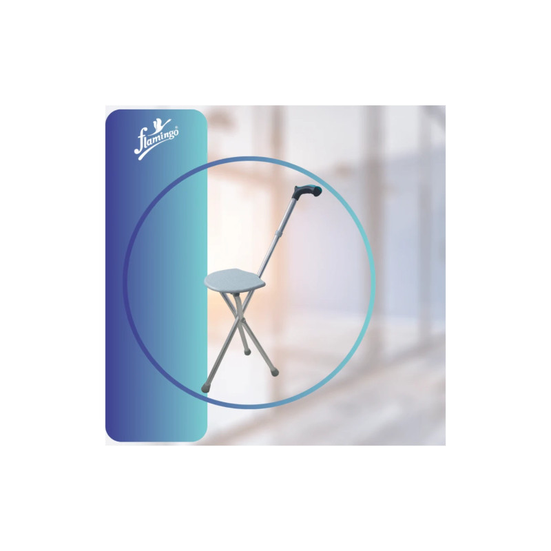 Flamingo Classic Walking Stick With Seat OC 2297 – Lightweight, Foldable & Sturdy Support for Elderly and Disabled Flamingo Classic Walking Stick With Seat OC 2297 – Lightweight, Foldable & Sturdy Support for Elderly and Disabled