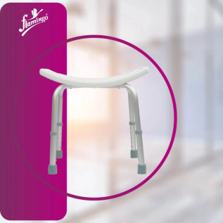 Flamingo Classic Shower Chair OC 2304 – Adjustable, Sturdy & Safe Bath Seat for Elderly, Disabled, Patients & Post-Surgery Use