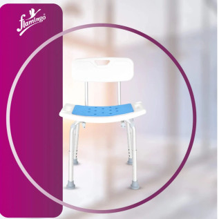 Flamingo Shower Stool-Chair With Back OC 2499