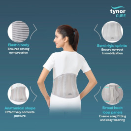 Tynor Lumbo Support Uni A-15 | Back Support Belt for Pain Relief, Posture Correction & Lumbar Support – Adjustable & Comfortable
