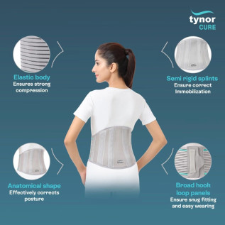 Tynor Lumbo Support Uni A-15 | Back Support Belt for Pain Relief, Posture Correction & Lumbar Support – Adjustable & Comfortable