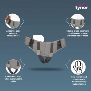 Tynor Hernia Belt A-16 | Adjustable & Comfortable Inguinal Hernia Support