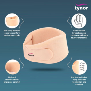 Tynor Cervical Collar Soft B-07 | Neck Support for Pain Relief