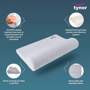 Tynor Cervical Pillow Regular B-08 | Orthopedic Neck Support for Pain Relief & Comfort