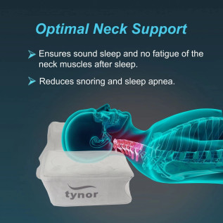 Tynor Anatomic Pillow B-27 | Orthopedic Cervical Pillow for Neck Pain Relief | Ergonomic Memory Foam Support for Better Sleep