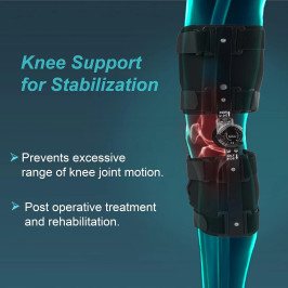 Tynor R.O.M Knee Brace 18" D-10 | Adjustable Hinged Support for Post-Surgery Recovery, Ligament Injuries & Knee Immobilization