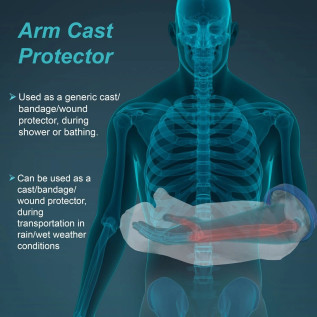 Tynor Cast Cover (Arm) C-19 – Waterproof, Reusable & Durable Protection for Plaster