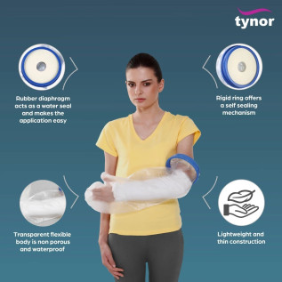 Tynor Cast Cover (Arm) C-19 – Waterproof, Reusable & Durable Protection