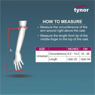 Tynor Cast Cover (Arm) C-19 – Waterproof, Reusable & Durable Protection
