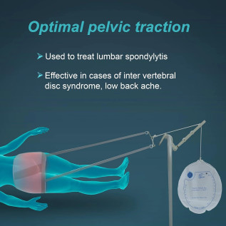 Tynor Pelvic Traction Kit With Weight Bag G-24 | Relieves Lower Back Pain | Adjustable Pelvic Belt | Physiotherapy Support