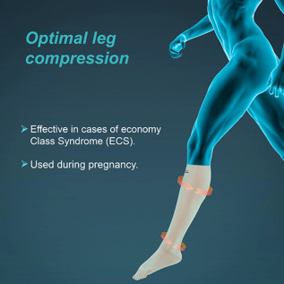 Tynor C. Garment Leg Below Knee (Close Toe) Pair L-81 – Compression Support for Varicose Veins, Swelling & Pain Relief