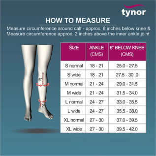 Tynor C. Garment Leg Below Knee – Compression Support Pair