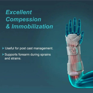 Tynor Forearm Splint E-30 | Stable Support for Forearm Fractures, Injuries, Sprains | Lightweight, Adjustable, Comfortable Fit