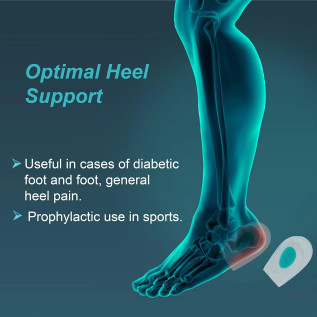 Tynor Heel Cup Silicone K-09 – Pain Relief for Heel, Plantar Fasciitis, Spur, Foot & Ankle Support – Pair (Universal Size)