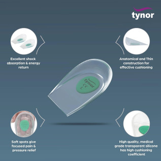 Tynor Heel Cup Silicone – Pain Relief & Heel Support Pair