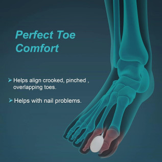 Tynor Toe Separator Silicone for Foot Pain Relief, Soft Gel Bunion Spacer for Toes Alignment – K-04 (Pair)