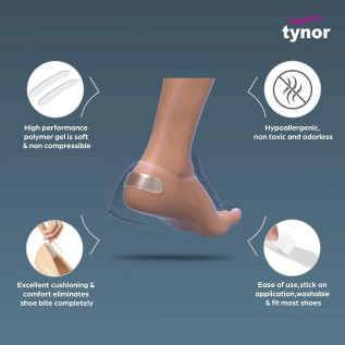 Tynor Heel Protector for Pressure Sores Relief & Comfort (Pair) K-17 – Soft Padded Heel Cushion for Injury & Ulcer Prevention