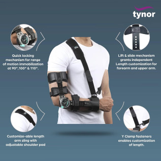 Tynor ROM Elbow Brace E-46 – Adjustable Ortho Elbow Support