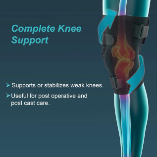 Tynor Knee Wrap Hinged (Neo) J-15 - Adjustable Support Brace for Knee Pain, Injury, Arthritis, Sports & Post-Surgery Recovery
