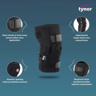 Tynor Knee Wrap Hinged – Adjustable Knee Brace for Pain