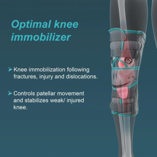 Tynor Knee Immobilizer D-44 for Injury Recovery, Fracture Support, Ligament Strain Relief – Adjustable & Lightweight Brace