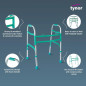 Tynor Walker Invalid's-All Pods L-41 – Lightweight Foldable Walking Aid for Elderly, Disabled & Patients – Strong Aluminum Frame Tynor Walker Invalid's-All Pods L-41 – Lightweight Foldable Walking Aid for Elderly, Disabled & Patients – Strong Aluminum Frame