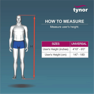 Tynor Walking Stick L-07 - Adjustable Lightweight Support