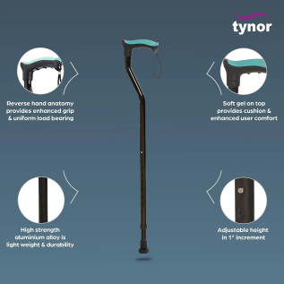 Tynor Walking Stick L Type L-08 – Mobility Aid for Elderly