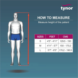 Tynor Auxiliary Crutch L-21 for Walking Support, Lightweight Adjustable Crutches for Mobility, Stability & Injury Recovery