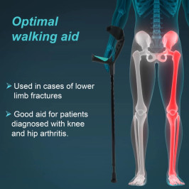 Tynor Elbow Crutch Adj. L-13 – Adjustable, Lightweight, Ergonomic Walking Support for Injury Recovery & Elderly Assistance