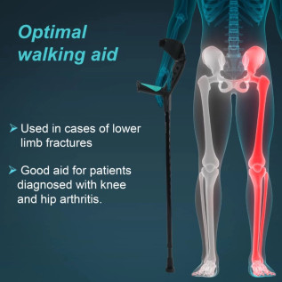 Tynor Elbow Crutch Adj. L-13 – Adjustable, Lightweight, Ergonomic Walking Support for Injury Recovery & Elderly Assistance