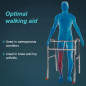 Tynor Walker Invalid's L-28 Lightweight Foldable Walking Aid for Elderly, Disabled & Patients | Height Adjustable Aluminum Frame Tynor Walker Invalid's L-28 Lightweight Foldable Walking Aid for Elderly, Disabled & Patients | Height Adjustable Aluminum Frame