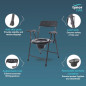 Tynor Commode Ergo L-43 – Foldable Portable Commode Chair for Adults, Elderly, Patients with Height Adjustable Steel Frame Tynor Commode Ergo L-43 – Foldable Portable Commode Chair for Adults, Elderly, Patients with Height Adjustable Steel Frame