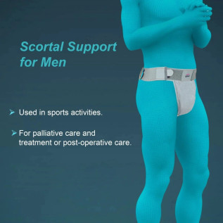 Tynor Scrotal Support L-59 for Testicular Care | Soft, Adjustable Waistband | Gentle Compression | Large Size | White