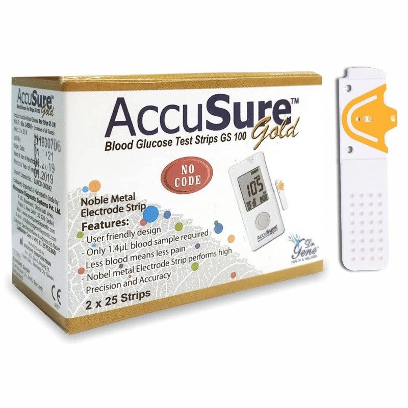 Accusure Gold 50 Test Strips, 2x25 Accusure Gold 50 Test Strips, 2x25