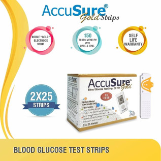 Accusure Gold 50 Test Strips, 2x25