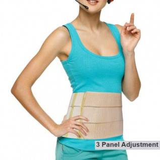 Dyna Elastic Abdominal Corset 4 Panel-One Size Fits Most-Fully Elastic Abdominal Binder-With Vertical Adjustments