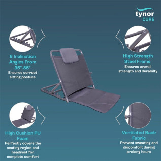 Tynor Bed Back Rest – Adjustable Recliner for Bed Support