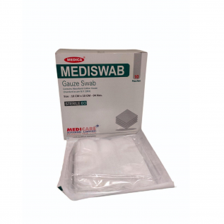 Mediswab 10cm x 10cm Sterile Gauze Swabs for Dressing