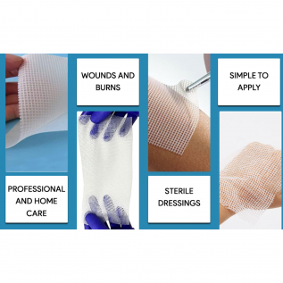 Paraffin Dressing Gauze 10cm x 10cm Sterile Wound Pad