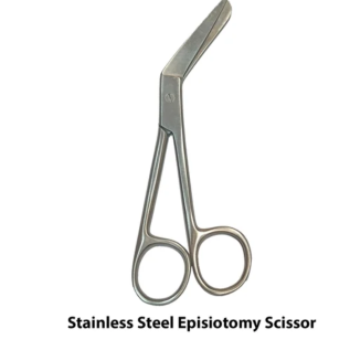 Stainless steel obstetric surgical scissors