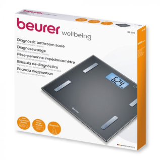 Beurer BF 180 Diagnostic Scale – Smart Body Fat Analyzer with Bluetooth & Precision Weight Tracking for Home and Gym Use
