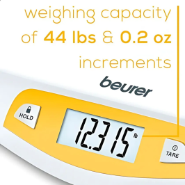Beurer BY 80 Baby Scale – Accurate Digital Infant Weighing Machine for Newborns and Toddlers