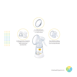 Compact handheld breastfeeding pump by Beurer