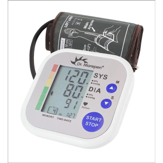 Dr. Morepen Digital Blood Pressure Monitor readings display