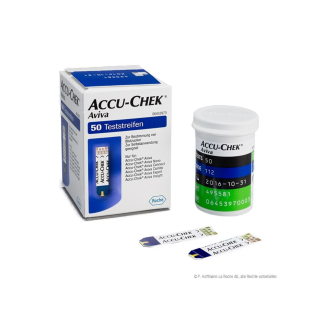 AccuChek Aviva glucometer strips 50 count pack