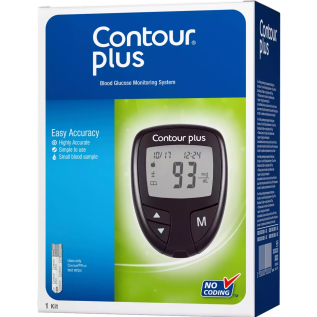 Contour Plus One Blood Glucose Monitoring System Glucometer