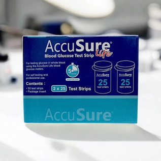 Diabetes test kit AccuSure Life glucometer with strips