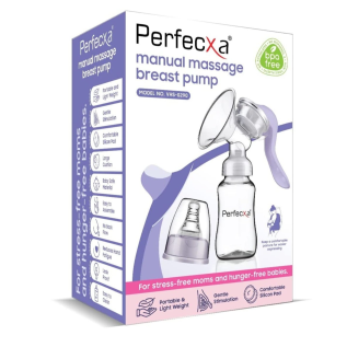 Perfecxa Manual Breast Pump – Compact Handheld Breastfeeding Pump for Easy & Quiet Milk Expression
