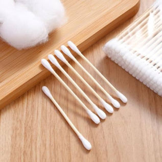 Ear Cleaning Wooden Buds natural cotton tips